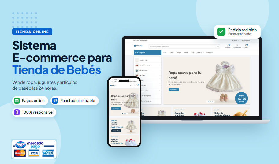 Tienda Virtual para Bebés y Baby Shop