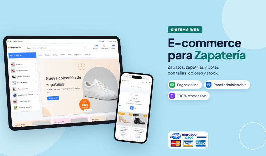 Tienda Virtual para Zapateria y Calzado